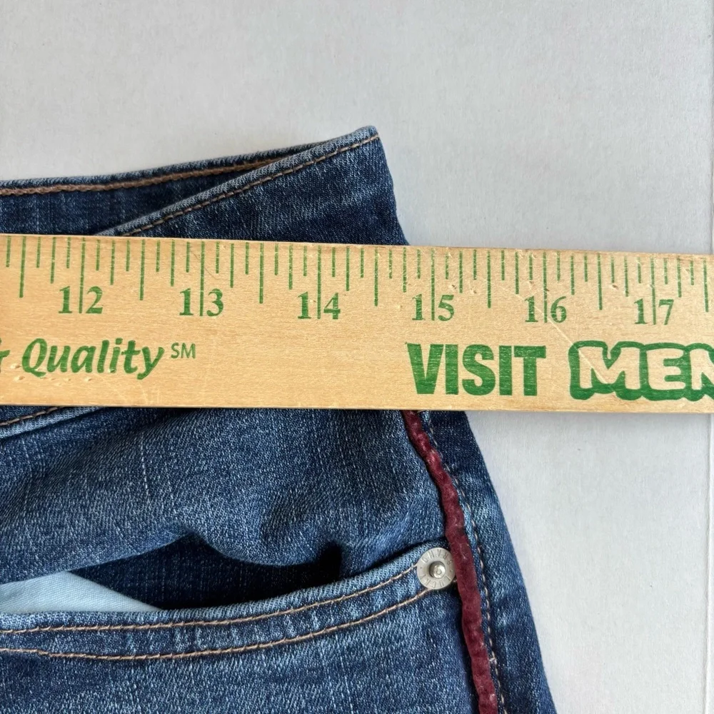 Lucky Brand low rise skinny Lolita women’s‎ jeans. SZ. 4/27A. Red velvet detail